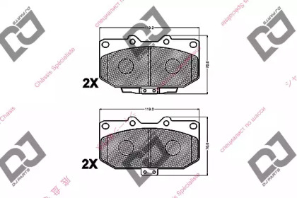 Комплект тормозных колодок DJ PARTS BP1164